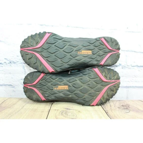 Merrell Turbulence Gray Leather Lace Up Goretex Waterproof Hiking Shoes Size 9 - Picture 10 of 10